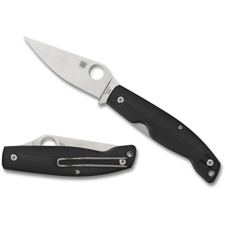 Spyderco 2023 Spyderco Reveal 6 Pattadese G-10 Black M390 Steel Plain Edge SPY-C257GP